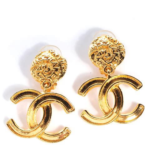 women's chanel earrings gold|genuine Chanel earrings.